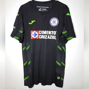 Joma Cruz Azul BLACK 21/22 Mens Black JERSEY 21 Carmona Size Large Short Sleeves